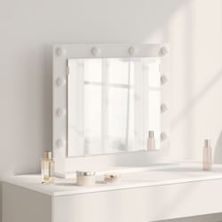 vidaXL Specchio da trucco con luci LED Bianco 60x55x18 cm