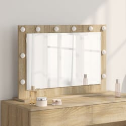 Specchio da Toeletta Rovere Sonoma Legno ingegnerizzato, Vetro Vidaxl