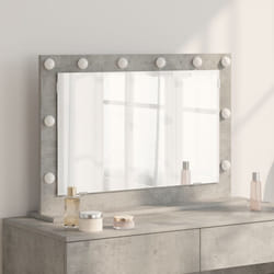 Specchio da toeletta Grigio cemento Vetro 80 x 55 x 18 cm Vidaxl