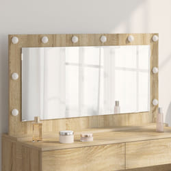 Specchio da Toeletta Rovere Sonoma mdf, Vetro 100 x 55 x 18 cm Vidaxl