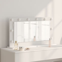 Specchio da Toeletta con Luci led Bianco 80x45x18 cm Vidaxl