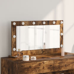 Vidaxl - Specchio da Toeletta Rovere Affumicato, Argento Legno, vetro