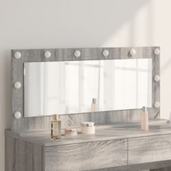 Specchio da toeletta con luci led Grigio Sonoma 100x45x18 cm Vidaxl