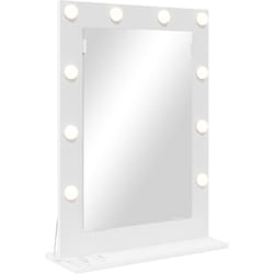 Specchio da Toeletta con Luci led Bianco 70x50x18 cm Vidaxl