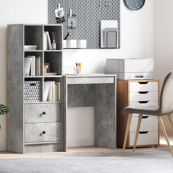 Scrivania Grigio cemento Truciolare 60 x 40 x 76 cm Scrivania - Vidaxl