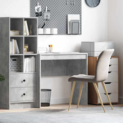 vidaXL Scrivania Grigio cemento 80 x 40 x 76 cm Legno multistrato