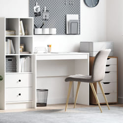 vidaXL Scrivania minimalista Bianca Legno ingegnerizzato Media Minimalistica
