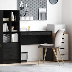 vidaXL Scrivania Rovere Nero Legno Ingegnerizzato 90 x 40 x 76 cm