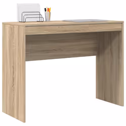 vidaXL Scrivania rovere sonoma 100 x 40 x 76 cm Legno multistrato - Vista aggiuntiva 3