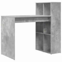vidaXL Scrivania Grigio cemento 108 x 55 x 103.5 cm Legno multistrato - Vista aggiuntiva 2
