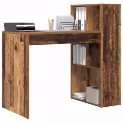 vidaXL Scrivania Legno vecchio 108 x 55 x 103.5 cm Legno multistrato - Vista aggiuntiva 3