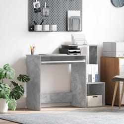 vidaXL Scrivania Grigio cemento 106 x 40 x 88.5 cm Legno multistrato