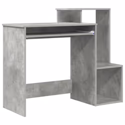 vidaXL Scrivania Grigio cemento 106 x 40 x 88.5 cm Legno multistrato - Vista aggiuntiva 2