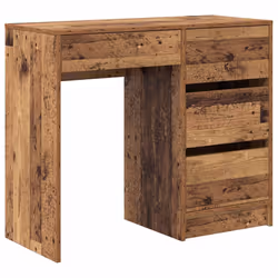 vidaXL Scrivania Legno vecchio 90 x 37,5 x 75 cm Legno multistrato - Vista aggiuntiva 2