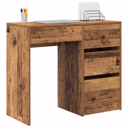 vidaXL Scrivania Legno vecchio 90 x 37,5 x 75 cm Legno multistrato - Vista aggiuntiva 3