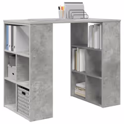 vidaXL Scrivania Grigio 90 x 50 x 75 cm Legno multistrato - Vista aggiuntiva 3
