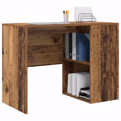 vidaXL Scrivania Legno vecchio 102 x 50 x 75 cm Legno multistrato - Vista aggiuntiva 3