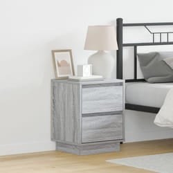 Vidaxl - Comodini con luci led 2 pcs Grigio Sonoma 39x34.5x50 cm