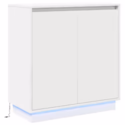 vidaXL Credenza con porta Bianco 71 x 34.5 x 75 cm Legno multistrato - Vista aggiuntiva 2
