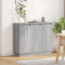 Vidaxl - Mobile da soggiorno con led Grigio Sonoma 90x32x75 cm in legno ingegnerizzato