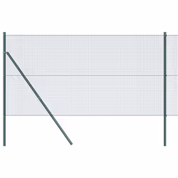 vidaXL Recinzione con pali. Verde 1.2 x 50 m Acciaio - Vista aggiuntiva 2