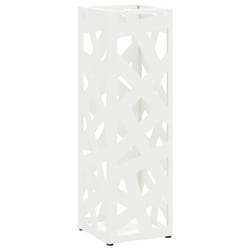 VidaXL 868499 portaombrelli Acciaio Bianco