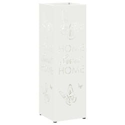VidaXL 868505 portaombrelli Acciaio Bianco