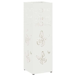 VidaXL 868511 portaombrelli Acciaio Bianco