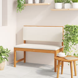 Panca da giardino con cuscini 100x50x91 cm in legno massello di acacia Vidaxl