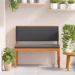 vidaXL Panchina da giardino Marrone 100 x 50 x 91cm - Vista aggiuntiva 3