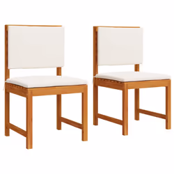 vidaXL Sedia da giardino senza braccioli 2 pcs Marrone 50 x 50 x 91cm - Vista aggiuntiva 2