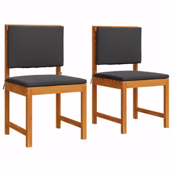 vidaXL Sedia da Giardino 2 pcs Marrone 50 x 50 x 91cm - Vista aggiuntiva 2