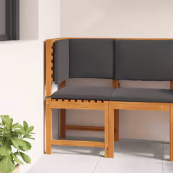vidaXL Sedia da Giardino Marrone 50 x 50 x 91cm - Vista aggiuntiva 3