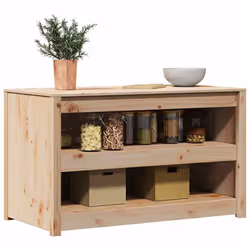 vidaXL Mobile da cucina con lo scaffale Marrone 106 x 55 x 64 cm - Vista aggiuntiva 3