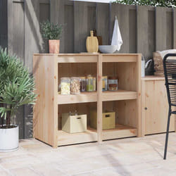 vidaXL Mobile da cucina con lo scaffale Marrone 106 x 55 x 92 cm