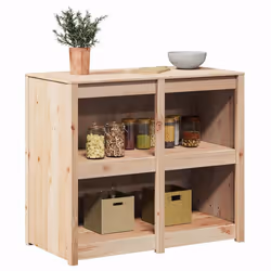 vidaXL Mobile da cucina con lo scaffale Marrone 106 x 55 x 92 cm - Vista aggiuntiva 3