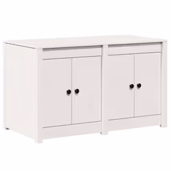vidaXL Mobile da cucina Bianco 106 x 55 x 64 cm Legno massello di pino - Vista aggiuntiva 2