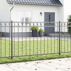 Recinzione da Giardino Grigia 1,7x1 m in Acciaio Vidaxl
