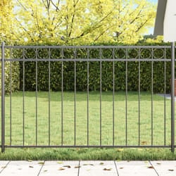 Pannello di Recinzione Grigio 1,7x1 m in Acciaio Vidaxl