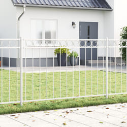 Recinzione da giardino Bianca 1,7x1 m in Acciaio Vidaxl