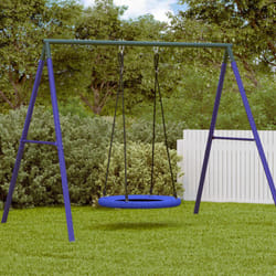 Altalena a Nido Blu ø 100 cm 100 kg in Tessuto Oxford Vidaxl