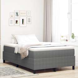 Letto Box Spring Grigio Chiaro Matrimoniale Piccolo Tessuto Vellutato Vidaxl