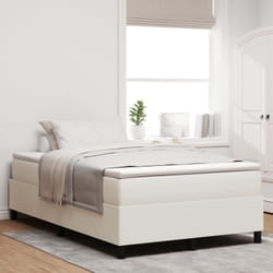 Vidaxl - Letto Box Spring Crema Piccolo Matrimoniale Tessuto Corduroy