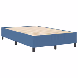 vidaXL Letto a molle Blu 120 x 200 cm Tessuto in velluto a coste - Vista aggiuntiva 2