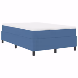 vidaXL Letto a molle Blu 120 x 200 cm Tessuto in velluto a coste - Vista aggiuntiva 3