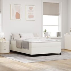 Vidaxl - Letto a molle Box Cream 140x200 cm in Tessuto a Coste