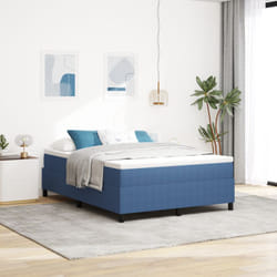 Letto a Mola Blu 140x200 cm In Tessuto Vellutato Vidaxl