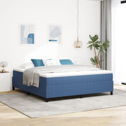Letto Box Spring Blu Super King Tessuto Corduroy Vidaxl
