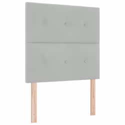 vidaXL Testiera Montaggio a parete Grigio chiaro 80 cm Velluto - Vista aggiuntiva 2