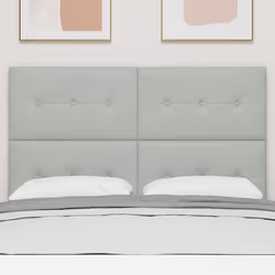 vidaXL Testiera Montaggio a parete Grigio chiaro 144 cm Velluto - Vista aggiuntiva 3